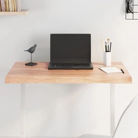 világosbarna asztallap 80x50x(2-4) cm kezelt tömör élőszegélyes