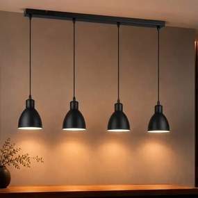 Brilagi - LED csillár zsinóron RIDDY 4xE27/60W/230V fekete