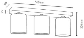 Spot-Light 8512374 - Mennyezeti lámpa JENTA 3xE27/25W/230V
