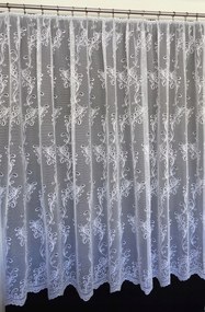 Mg Függöny jacquard 637/7 Fehér 300x170cm Kész Szalaggal M