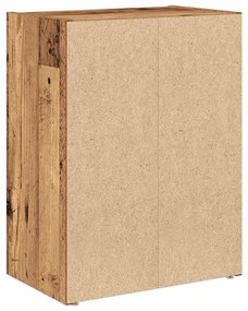 antik fa színű szerelt fa könyvespolc 40x24x52 cm