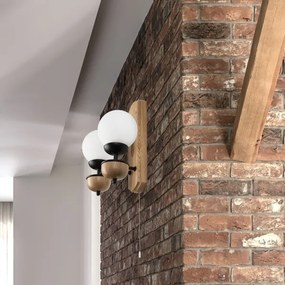 Brilagi - LED Fali lámpa COTTAGE 2xG9/40W/230V tölgy/fehér