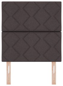 LED Fejtámla Gyémánt Blokk Mintázat Sötétbarna 80 cm Szövet