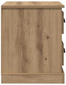 Éjjeliszekrény 2 pcs kézműves tölgy 39 x 39 x 47.5 cm Faanyag