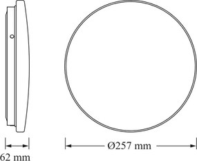 Osram - LED fürdőszobai mennyezeti lámpatest CEILING ROUND LED/12W/230V átmérő 26 cm IP44 fehér