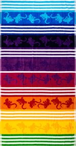 CRAZY GEKKO Strandtörölköző szivárvány 165x90cm