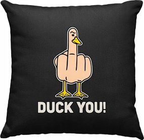 Duck you kacsa mém vicc párna, fekete