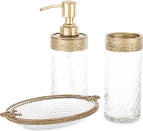 Fürdőszoba szett retro arany királyi glamour fürdőszoba kiegészítők