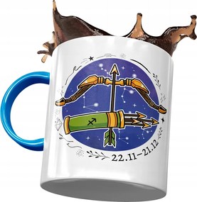 Bögre Kék Nyilas Zodiákus jelek Horoszkóp nyomtatott fényképpel