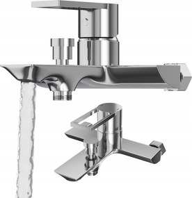 Kád-zuhany Csaptelep Fürdőszoba Csaptelep Sárgaréz Csaptelep Króm