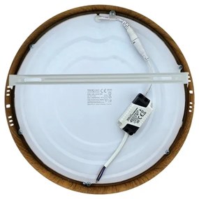 LED Mennyezeti lámpa RING LED/24W/230V 4200K átm. 28,5 cm barna