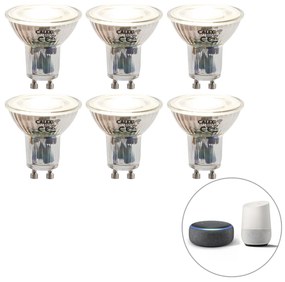 6 db-os készlet okos GU10 szabályozható LED izzó 5W 345lm 2200-4000K