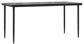 Étkezőgarnitúra 7 pcs Világosszürke Poli rattan