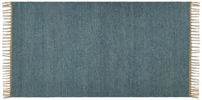 Kék jutaszőnyeg 80 x 150 cm LUNIA Beliani