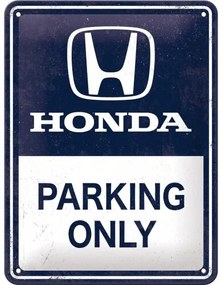 Fém tábla Honda - Parking Only, (15 x 20 cm)