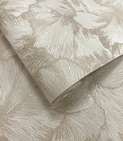 Holden Decor Essence Suzani szürke ginkgo leveles fémhatású vlies tapéta – 66312