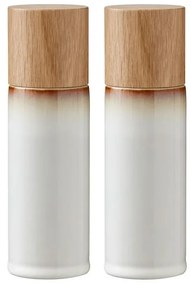 Basics Cream 2 db-os krémszínű agyagkerámia só- és borsőrlő szett - Bitz