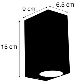 4 db-os falilámpa szett sötétszürke 2-lámpás IP44 - Baleno