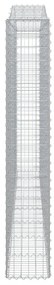 4 db íves horganyzott vas gabion kosár 400x30x180/200 cm