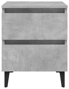 2 db betonszürke szerelt fa éjjeliszekrény 40 x 35 x 50 cm