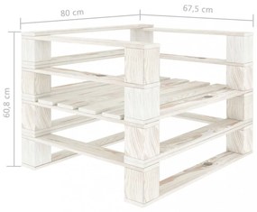 fehér fa kerti raklapfotel