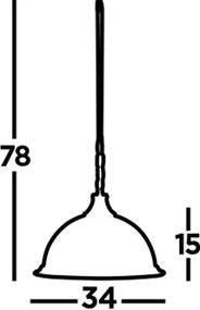 Függeszték Bronz AMERICAN DINER SEARCHLIGHT 9369