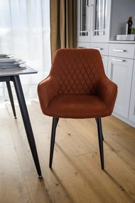 Design fotel, barna/fekete, OSKOR