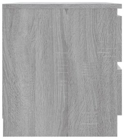 2 db szürke sonoma szerelt fa éjjeliszekrény 50 x 39 x 43,5 cm
