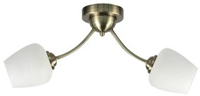 Felületre szerelhető csillár  ZINA 2xE27/40W/230V réz/fehér