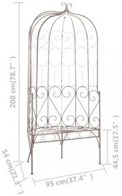 barna antik vas kerti pad 95 cm