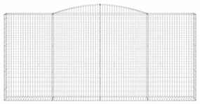 7 db íves horganyzott vas gabion kosár 400x30x180/200 cm