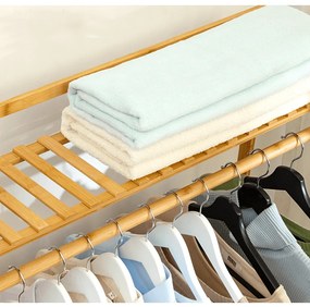 Vinet praktikus ruharendszerező, bambusz, 110 x 40 x 140 cm