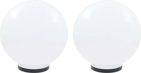 vidaXL 2 db LED gömblámpa 40 cm PMMA