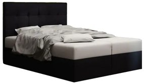 Franciaágy  Boxspring 140 cm Duel 2 (fekete) (matraccal és tárolóhellyel). 1046449