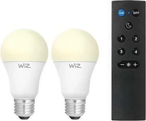2 db-os szett dimmelhető LED izzó A60 E27/9W/230V 2700K Wi-Fi + távirányító - WiZ