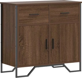 vidaXL barna tölgy színű szerelt fa tálalószekrény 79,5x35,5x74,5 cm