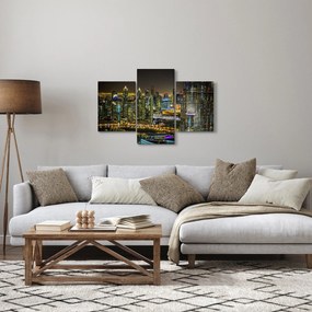 Éjszakai város képe (90x60 cm)