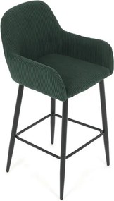 Barová židle, zelená, látka,AUB-V4009 GRN6