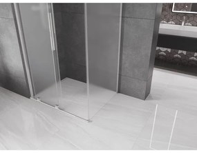 Mexen Velar, zuhanykabin tolóajtóval 130 x 100 cm, 8 mm-es matt üveg, króm, 871-130-100-31-01