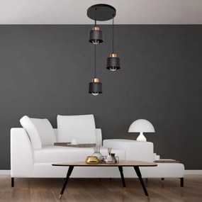 Csillár zsinóron EDISON 3xE27/15W/230V