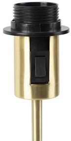 Asztali lámpa arany/bronz fekete vászon árnyékolóval 35 cm - Parte