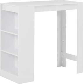 vidaXL fehér bárasztal polccal 110 x 50 x 103 cm