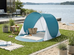 Összehajtható strand sátor SUNSHADE 190x120 cm, sötétkék/fehér