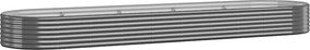 vidaXL antracitszürke horganyzott acél kerti magaságyás 396x100x36 cm