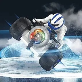 DIDAI Zenélő és Világító CrossTrike Motor Kaszkadőr Figurával