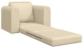 Floor Sofa Bed 2 az 1-ben Krém 98x71x83 cm Szövet