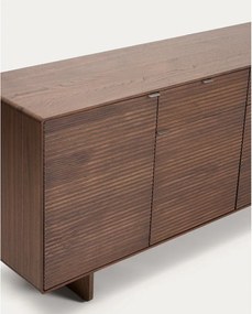 Sötétbarna komód diófa dekorral 194,5x78x45 cm Norlen – Kave Home