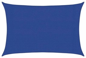 kék négyszögletű HDPE napvitorla 160 g/m² 3x4,5 m