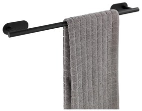 Orea Rail Turbo-Loc® rozsdamentes acél matt fekete fali törölköző tartó - Wenko