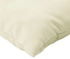 3 db krémszínű szövet raklappárna